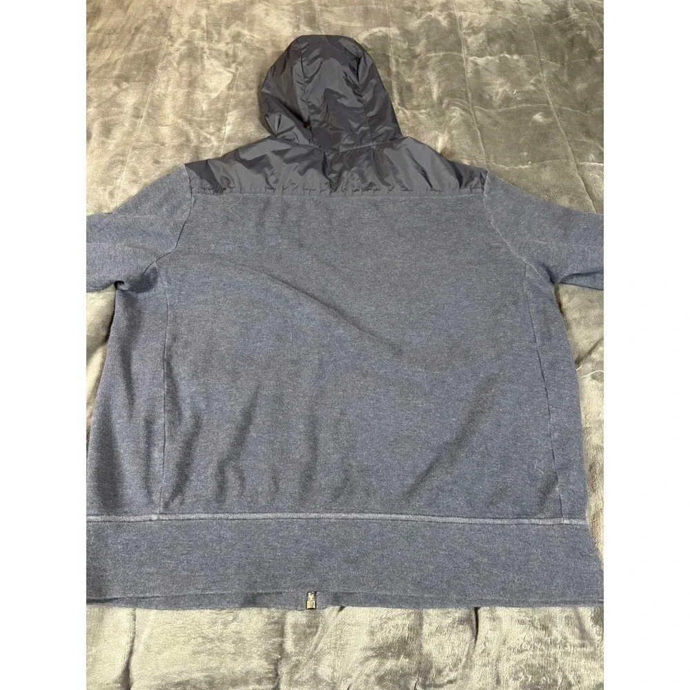 Polo Ralph Lauren Men Blue Full Zip Hoodie Jacket L‎ Lightweight Nylon Blend